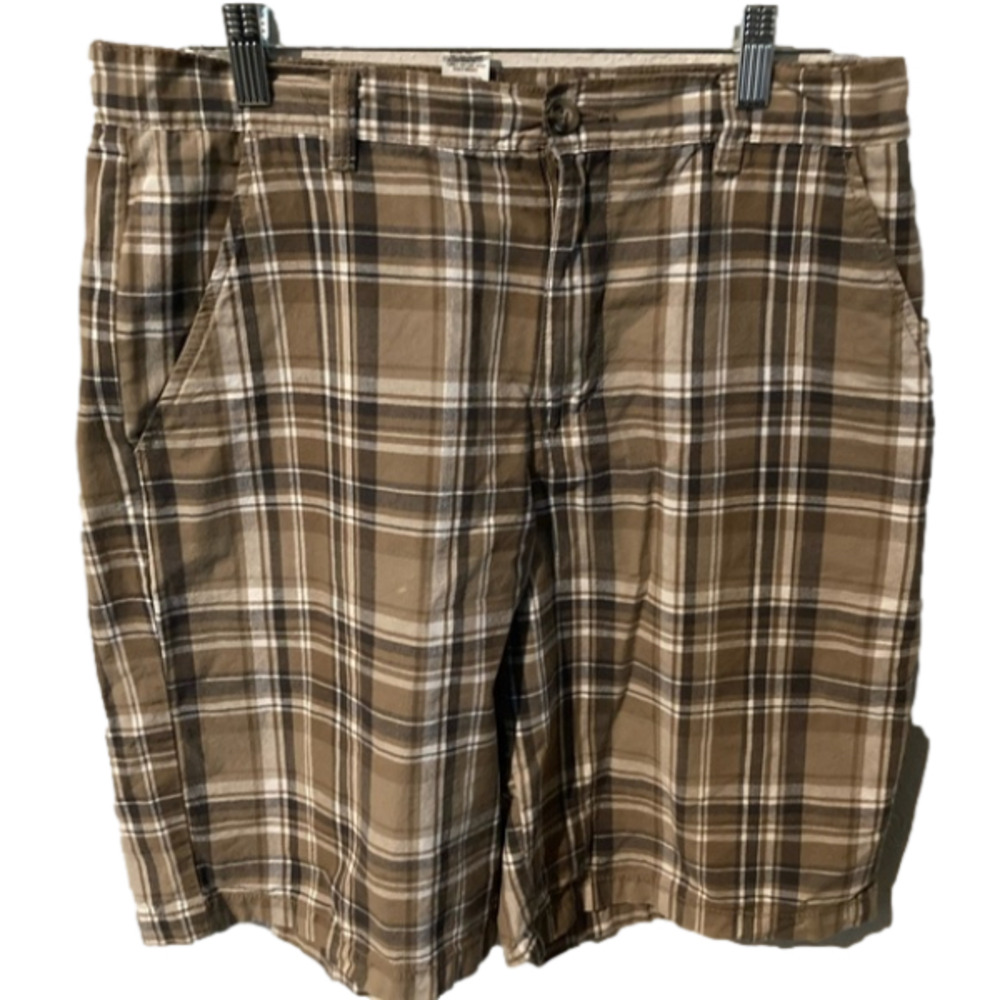 Men’s Covington Brand Plaid Flat Front Shorts